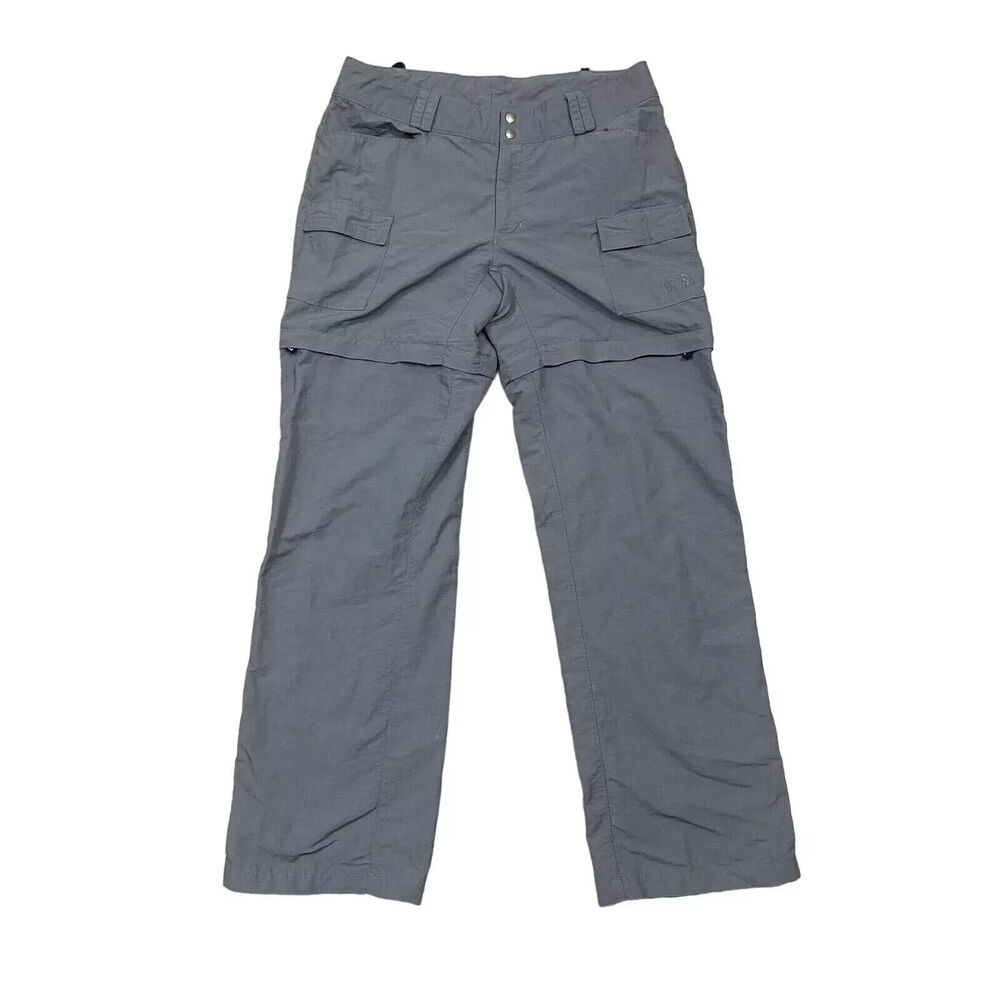 The North Face Women’s Convertible Nylon Gray Cargo Pants Hiking Camping Size 10